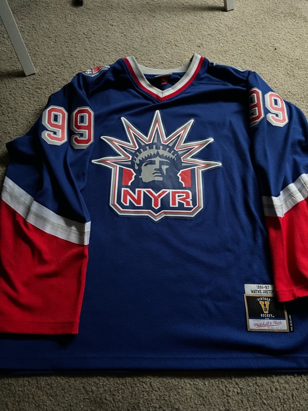 New York Rangers Wayne Gretzky Mitchell & Ness Blue Line Jersey